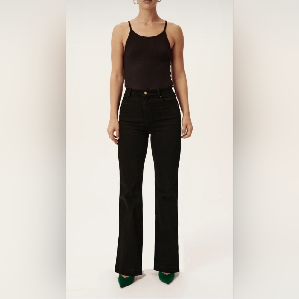 Rollas Dallas Low Bootcut Slim Fit In Black Corduroy Women's Size 27 EUC